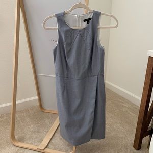 Navy & White Striped Sleeveless Work Dress